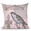 Vintage Bird Iv Throw Pillow By Andrea Haase