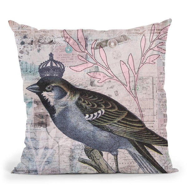 Vintage Birds Vii Throw Pillow By Andrea Haase
