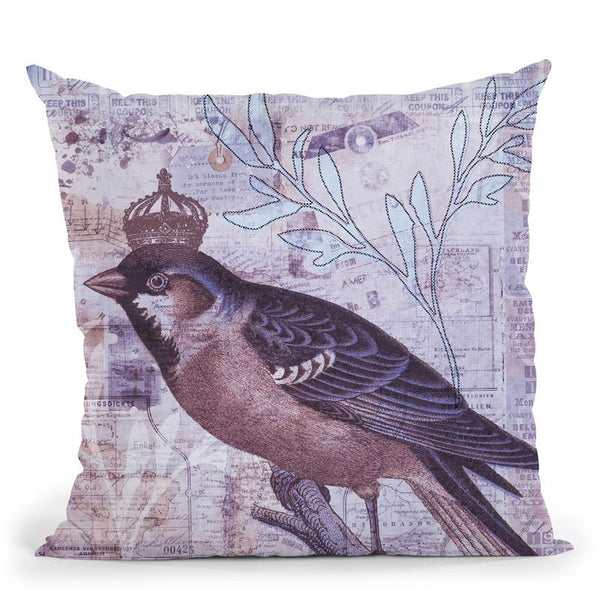 Vintage Birds Viii Throw Pillow By Andrea Haase