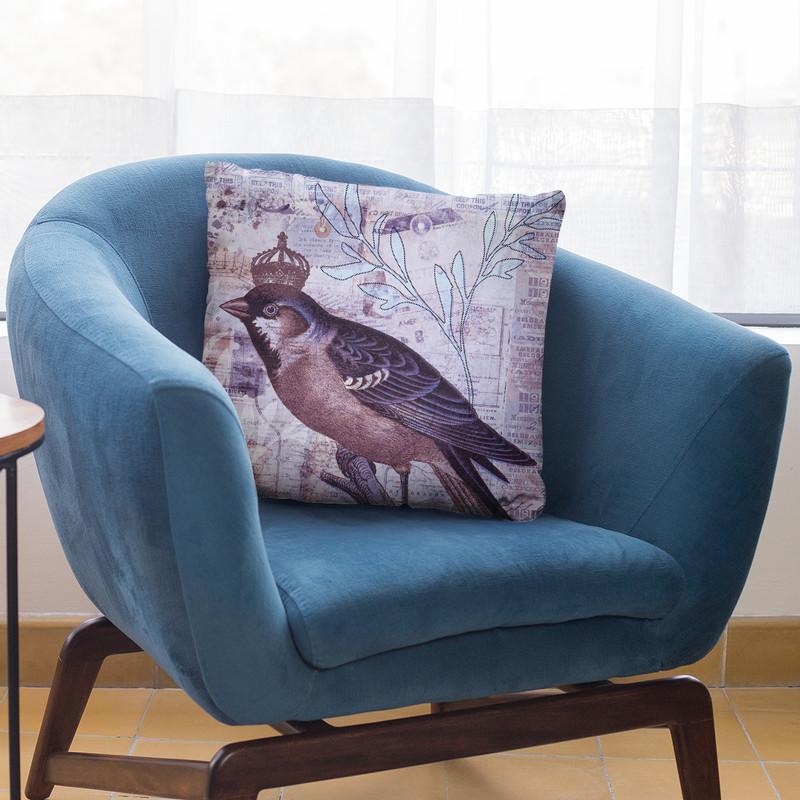 Vintage Birds Viii Throw Pillow By Andrea Haase