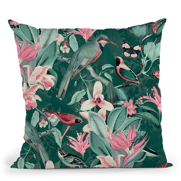 Vintage Birds Viiii Throw Pillow By Andrea Haase
