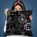 Vintage Black Throw Pillow By Andrea Haase