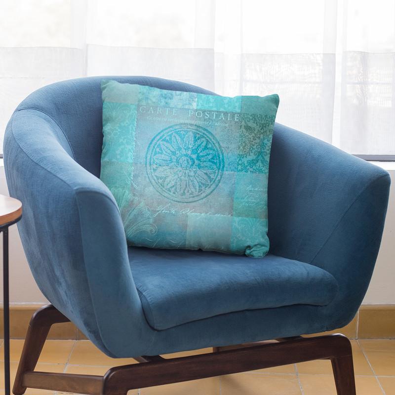 Vintage Blue Ii Throw Pillow By Andrea Haase