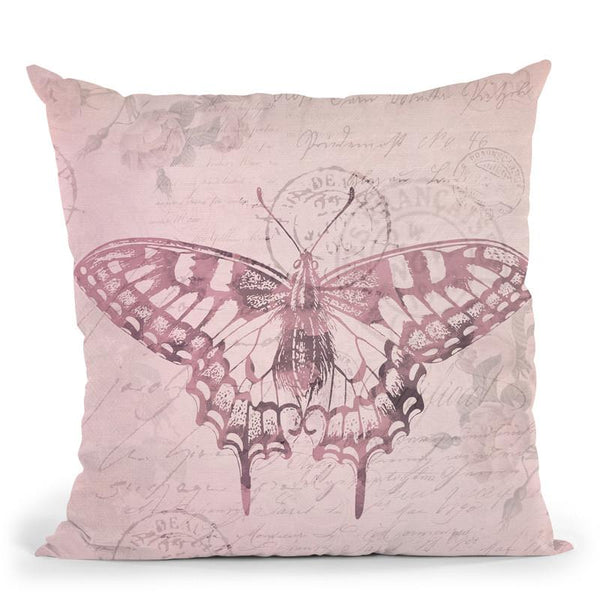 Vintage Butterfly Ii Throw Pillow By Andrea Haase