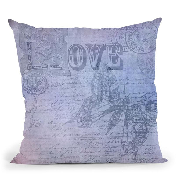 Vintage Butterfly Iii Throw Pillow By Andrea Haase