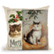 Vintage Cat Xmas Throw Pillow By Andrea Haase