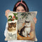 Vintage Cat Xmas Throw Pillow By Andrea Haase