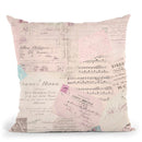 Vintage Documents Throw Pillow By Andrea Haase