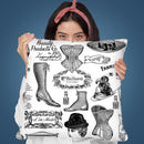 Vintage Fashion Throw Pillow By Andrea Haase