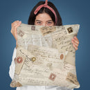 Vintage Letter Throw Pillow By Andrea Haase