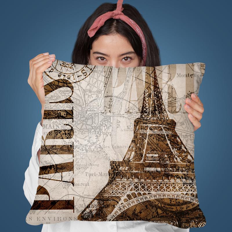 Vintage Paris Ii Throw Pillow By Andrea Haase