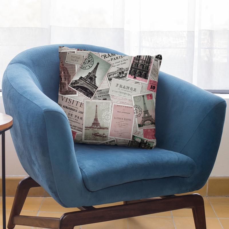 Vintage Postcards Throw Pillow By Andrea Haase