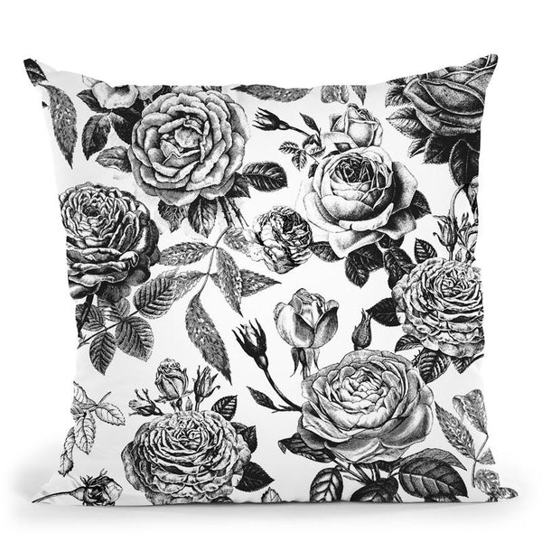 Vintage Rose Drawing Vi Throw Pillow By Andrea Haase