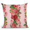 Vintage Rose Stripes Throw Pillow By Andrea Haase