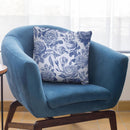 Vintage Roses Blue Throw Pillow By Andrea Haase