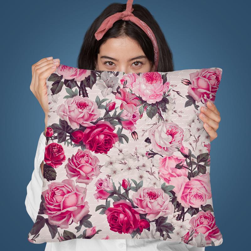 Vintage Roses Ii Throw Pillow By Andrea Haase