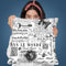 Vintage Script Throw Pillow By Andrea Haase