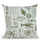 Vintage Sea Blue I Throw Pillow By Andrea Haase