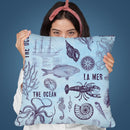 Vintage Sea Blue Ii Throw Pillow By Andrea Haase