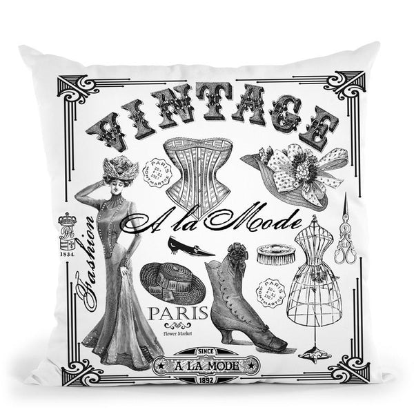 Vintage Square Throw Pillow By Andrea Haase