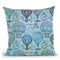 Vintage Travel Blue Throw Pillow By Andrea Haase