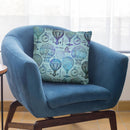 Vintage Travel Blue Throw Pillow By Andrea Haase
