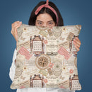 Vintage Travel Brown Throw Pillow By Andrea Haase