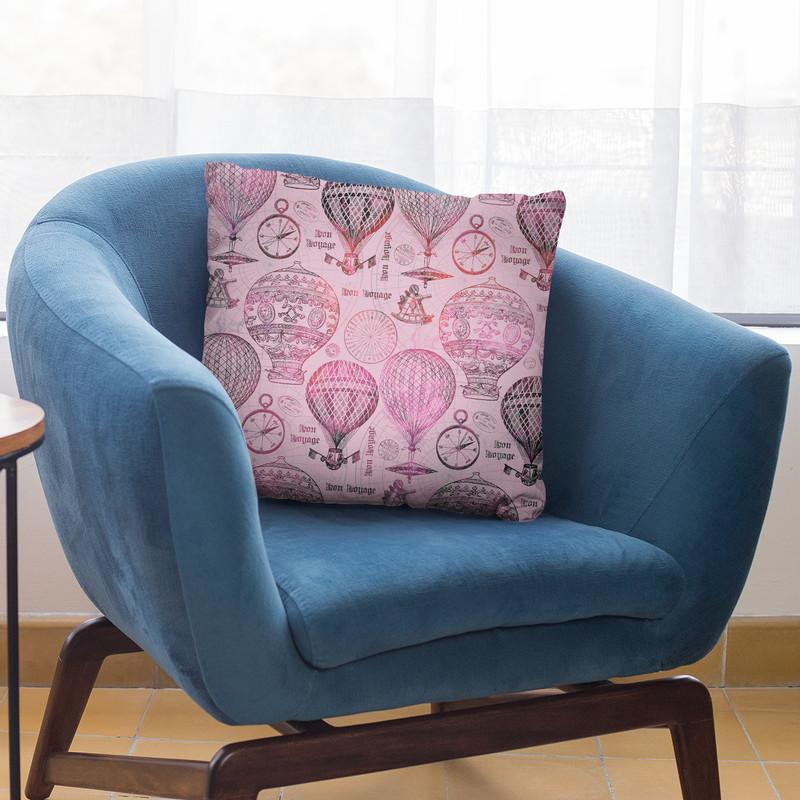 Vintage Travel Pink Throw Pillow By Andrea Haase