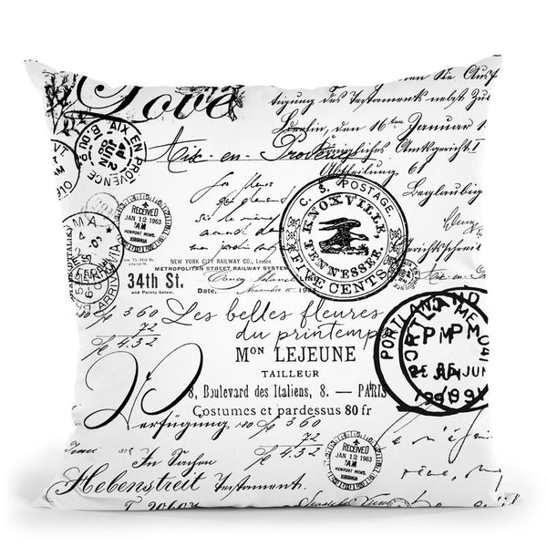 Vintage White Throw Pillow By Andrea Haase