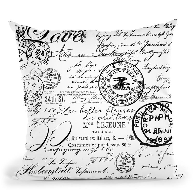 Vintage White Throw Pillow By Andrea Haase