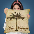 Vintge Palm Tree Throw Pillow By Andrea Haase