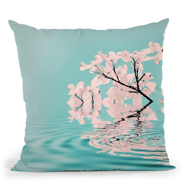 Water Flowers Throw Pillow By Andrea Haase