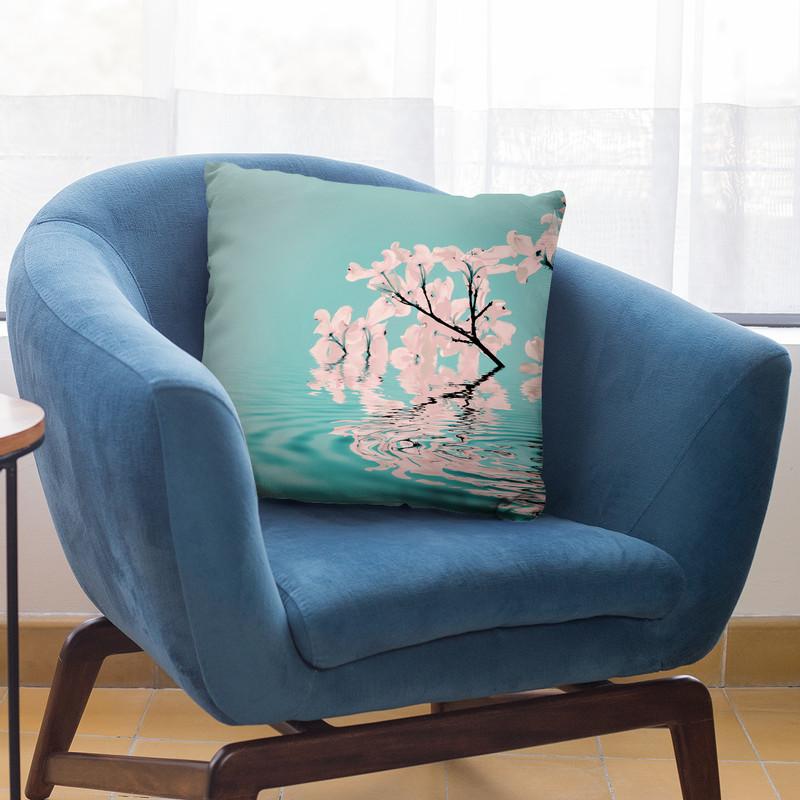 Water Flowers Throw Pillow By Andrea Haase