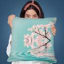 Water Flowers Throw Pillow By Andrea Haase