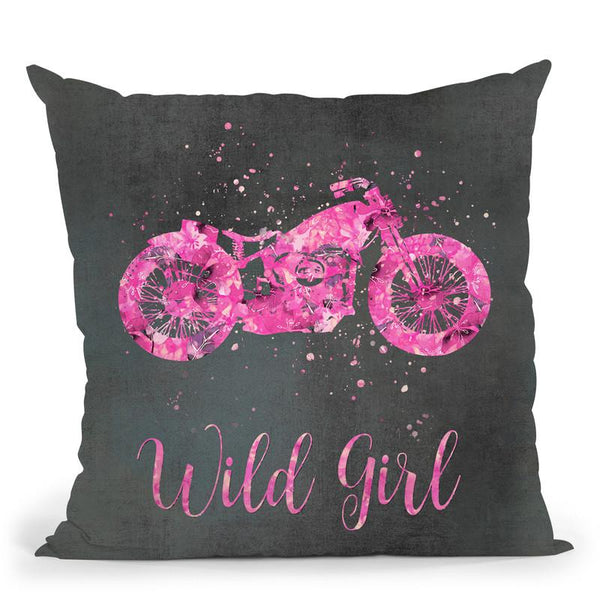 Wild Girl Square Throw Pillow By Andrea Haase