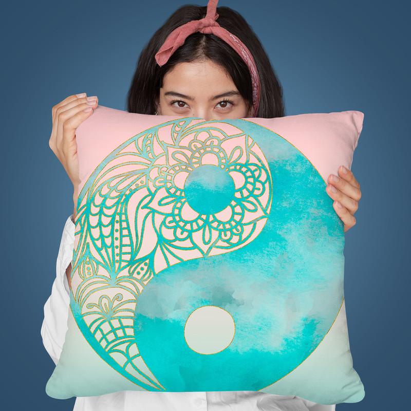 Yin Yang Throw Pillow By Andrea Haase