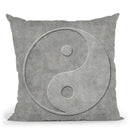 Ying Yang Concrete Throw Pillow By Andrea Haase