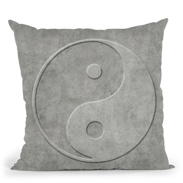 Ying Yang Concrete Throw Pillow By Andrea Haase