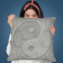 Ying Yang Concrete Throw Pillow By Andrea Haase