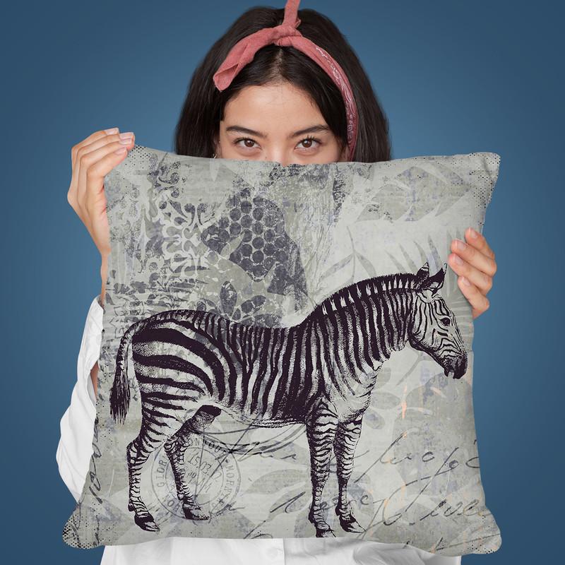 Zebra Throw Pillow By Andrea Haase