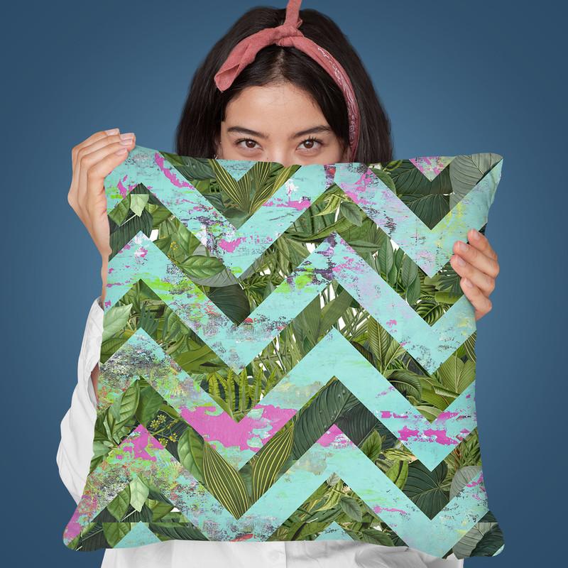 Zig Zag Mix Throw Pillow By Andrea Haase