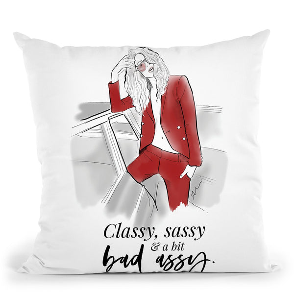 Bad Assy Throw Pillow By Alison Gordon