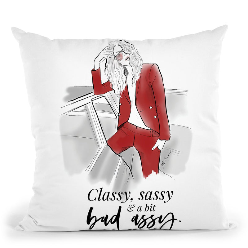 Bad Assy Throw Pillow By Alison Gordon