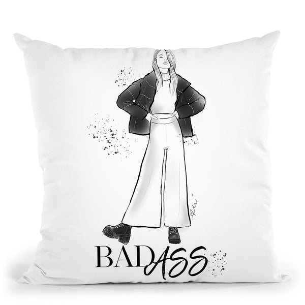 Badass Throw Pillow By Alison Gordon