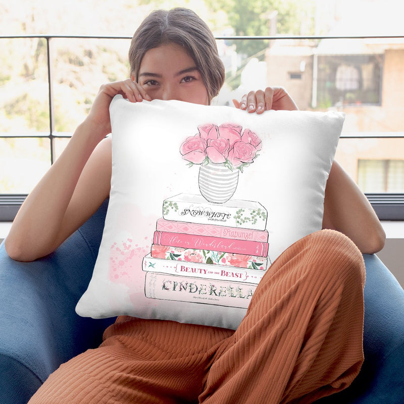 Belle'S Library Throw Pillow By Alison Gordon