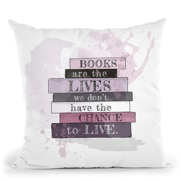 Books & Lives Throw Pillow By Alison Gordon