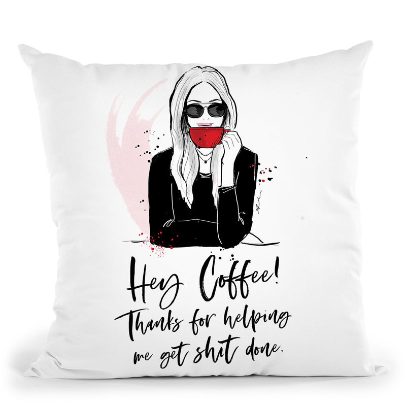 Hey Coffee! Throw Pillow By Alison Gordon