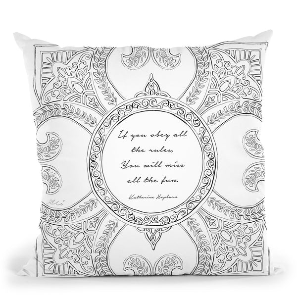 Break The Rules Throw Pillow By Alison Gordon