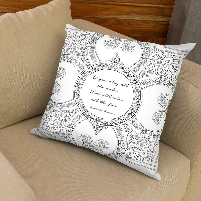 Break The Rules Throw Pillow By Alison Gordon