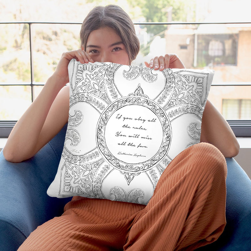 Break The Rules Throw Pillow By Alison Gordon
